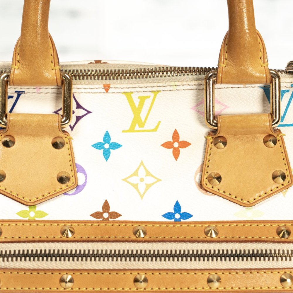 LOUIS VUITTON Alma PM Multicolor White Takashi Murakami - EUC - Picture 15 of 16
